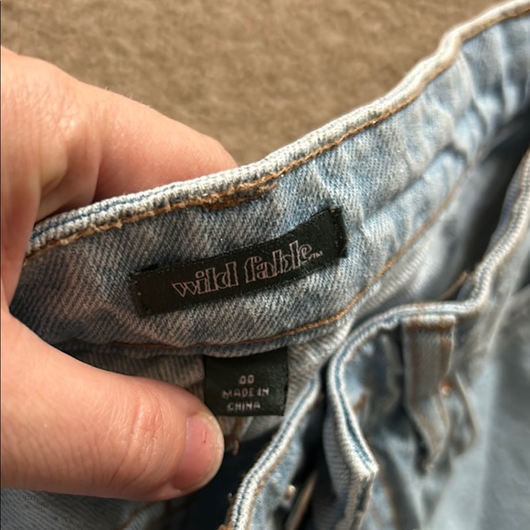 Wild Fable Sparkle Light Blue Flare & Wide Leg Jeans - Picture 8 of 10